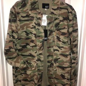 Kut Camo Studded Jacket Size Medium New With Tag